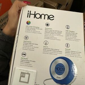 iHome Color-Changing Blue Digital Alarm Clock with USB
